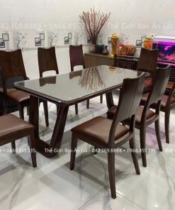 Phẩm Bàn Ăn Chân Nguyên Khối Gỗ Sồi