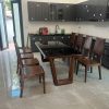 Bộ bàn ăn chân quỳ nguyên khối