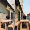 Bộ bàn ăn chân Nguyên khối bản size to víp